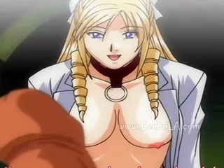 Hentai redhead gives blowjob and having sex