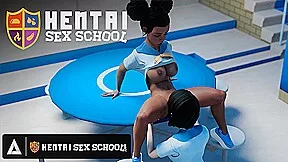 HENTAI SEX UNIVERSITY – Horny Hentai Students Practice Lesbian Sex With Each Other