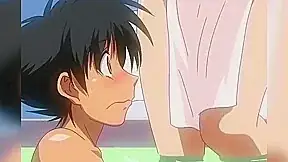 Hentai girl tells shy boy that the only way to prove his love is to make her orgasm | Hentai Uncensored