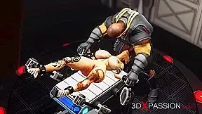 Sci-fi hardcore and a sexy cuffed hottie in the lab