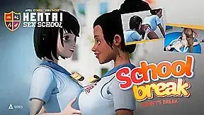 April ONeil & Kira Noir in Hentai Sex School 8: Penny’s Break