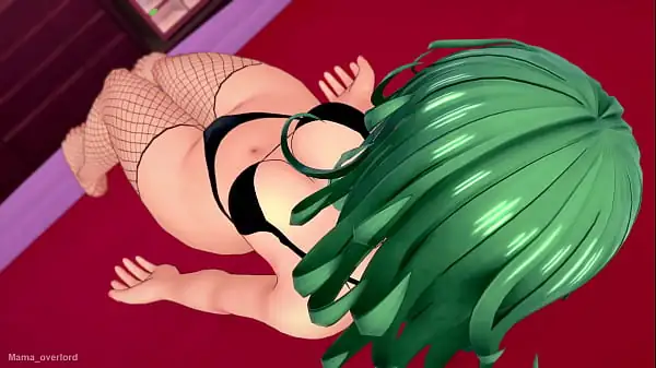 Tatsumaki wearing bikini and fishnet stocking having fun tonight at love hotel