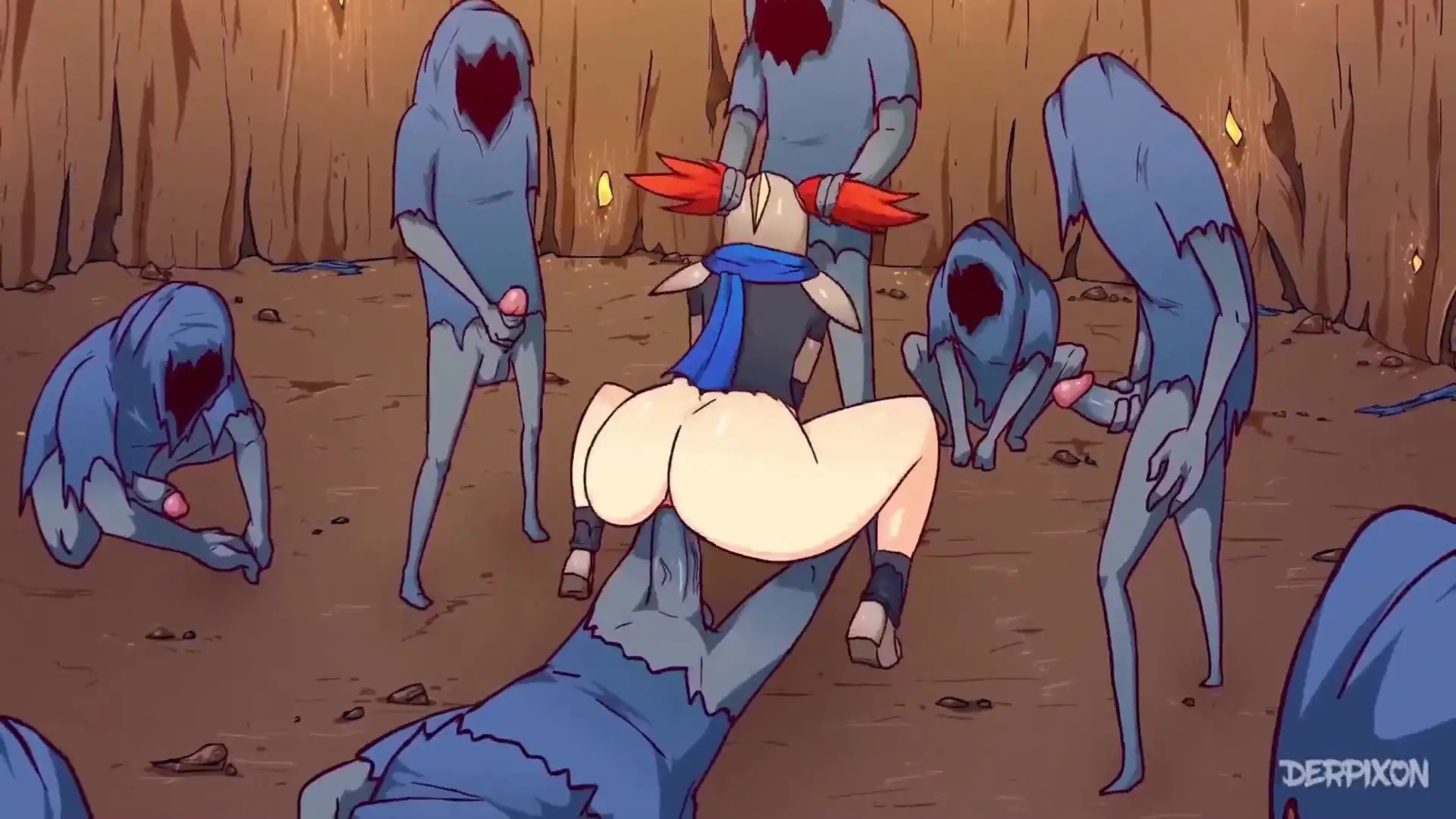 Derpixon Fandeltalis Horny Girls Have Group Sex In Dungeon Reaction