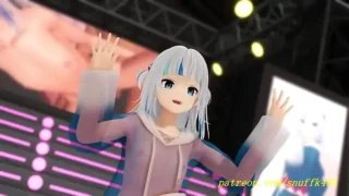 noVR mmd Gura dance 3d hololive