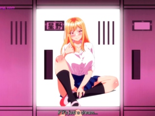 Anime college babe gets panties pulled by strict teacher