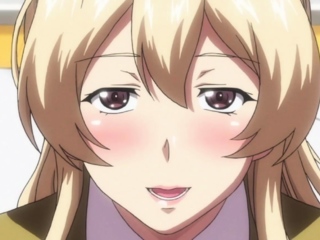 Innocent anime lady lets her lover in for the first time